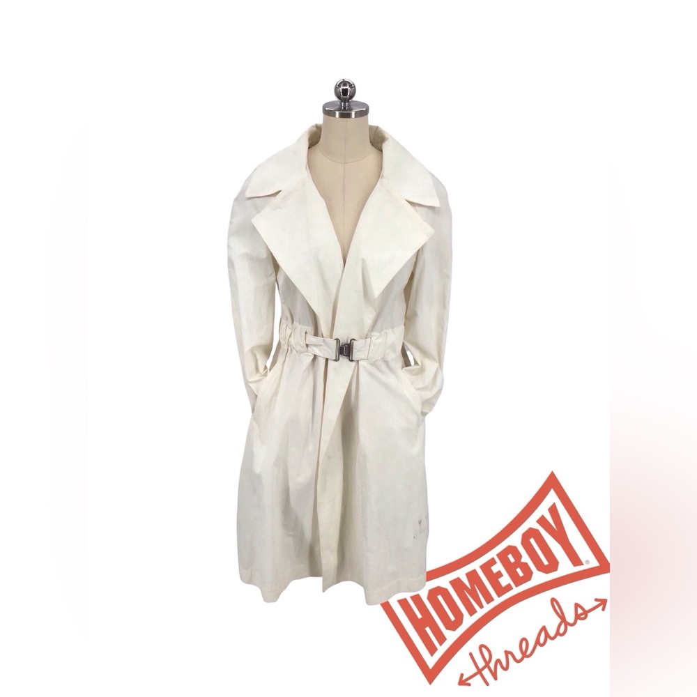 Nine West Cream Trench Coat Classic Style size Small‎